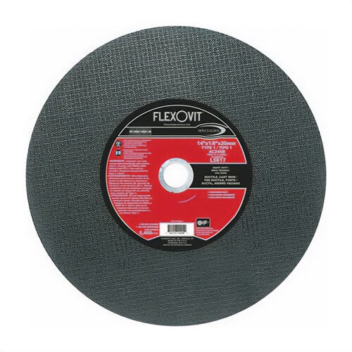 FlexOvit® L5617 Heavy Duty Cut-Off Wheel, 14 in dia x 1/8 in Thick, 20 mm Center Hole, AC24SB Grit