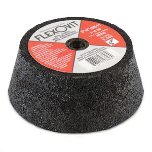 FlexOvit® High Performance™ N6250 Grinding Wheel, 6 in dia x 2 in Thick, A16QB Grit, Aluminum Oxide Abrasive