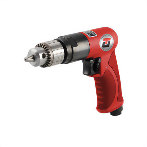 UT™ UT8833R-1 Pneumatic Drill, 3/8 in, 3/4 hp, 3.5 CFM Air Flow, 90 psi, 7 in OAL, 14 CFM Short Run Air Consumption