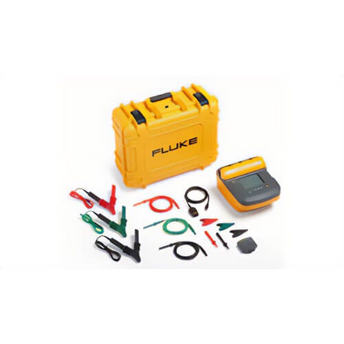 Fluke® Insulation Tester Kit, 250/500/1000/2500/5000/10000V AC, 250 kOhm to 2 TOhm, 10% Accuracy, Digital LCD/Analog Display