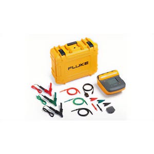 Fluke® Insulation Tester Kit, 250/500/1000/2500/5000/10000V AC, 250 kOhm to 2 TOhm, 10% Accuracy, Digital LCD/Analog Display