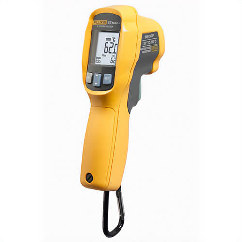 Fluke® FLUKE-62 MAX + Infrared Thermometer, Handheld, -22 to 1202°F, +/-1.0°C or +/-1.0% of Reading, Whichever is Greater