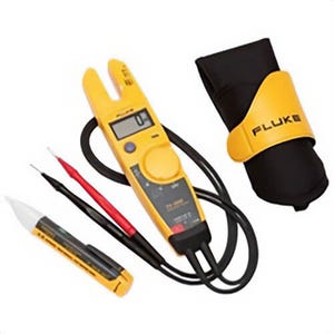 Fluke® T5-H5-1AC KIT/US Electrical Tester Kit, 3% +/-3 Counts at AC Current (50/60 Hz), 1.5% +/-2 Counts at VAC