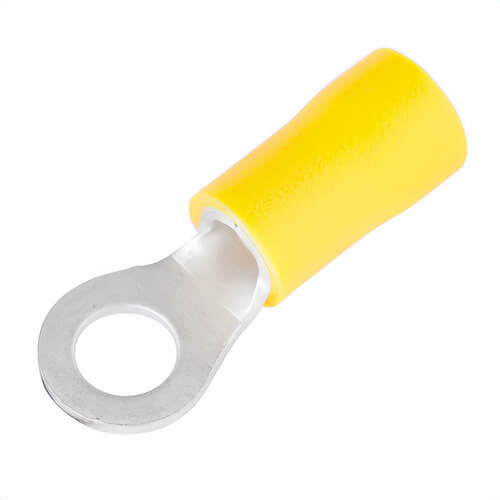 GB® 10-106 Ring Terminal, 12 to 10 AWG Conductor, Insulated Barrel, Vinyl, Yellow