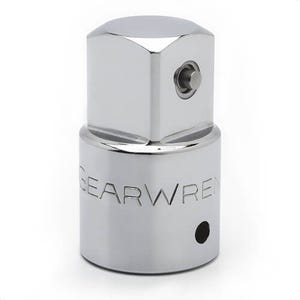 GearWrench® 81407 Socket Adapter, Imperial, Square Drive, 1 in Male Drive, 3/4 in Female Drive, 2.44 in OAL, Alloy Steel