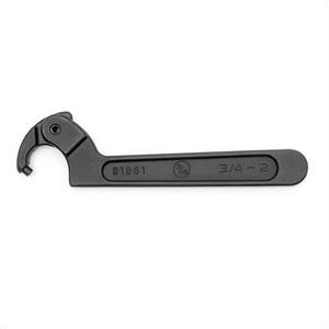 GearWrench® 81861 Spanner Wrench, Adjustable Pin, 3/4 to 2 in Capacity, 6.2 in OAL, 3/16 in Pin dia, 5/32 in Pin Length
