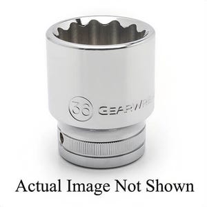 GearWrench® 82476 Socket, Metric, Hex Drive, 3/4 in Drive, Standard Socket, 41 mm Socket, 2.64 in OAL, 1.3 in Opening Depth