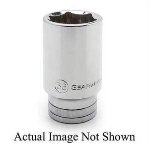 GearWrench® 82495 Socket, Metric, Hex Drive, 3/4 in Drive, Deep Socket, 41 mm Socket, 3.54 in OAL, 0.98 in Opening Depth