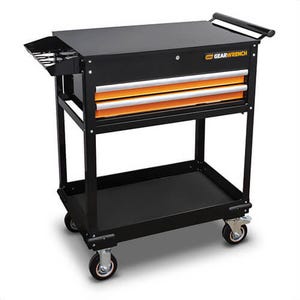 GearWrench® 83167 Utility Cart, 42 in Height, 20 in Drawer, 2 Drawers, 4 Casters, 5 x 2 in Caster, 450 lb Capacity