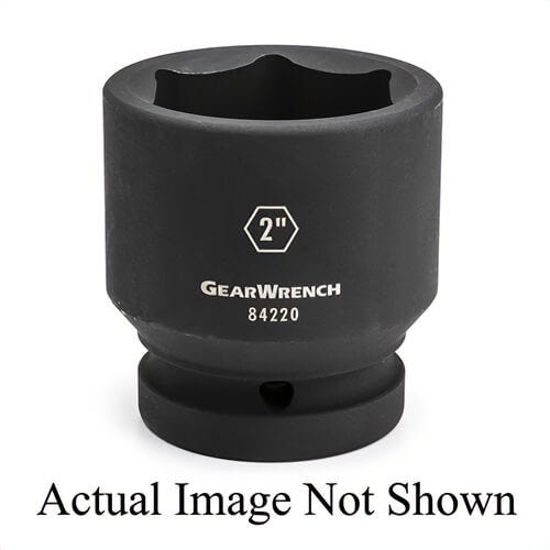 GearWrench® 84229 Socket, Impact Rated, Imperial, Hex Drive, 1 in Drive, Standard Socket, 2-9/16 in Socket, 3.465 in OAL