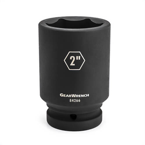GearWrench® 84268 Socket, Impact Rated, Imperial, 1 in Hex Drive, Deep Socket, 2-1/8 in Socket, 1.169 in Opening Depth