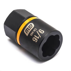 GearWrench® 84769 Bolt Biter™ Extraction Impact Rated, Imperial, Square Drive, 3/8 in Drive, Standard Socket, 9/16 in Socket