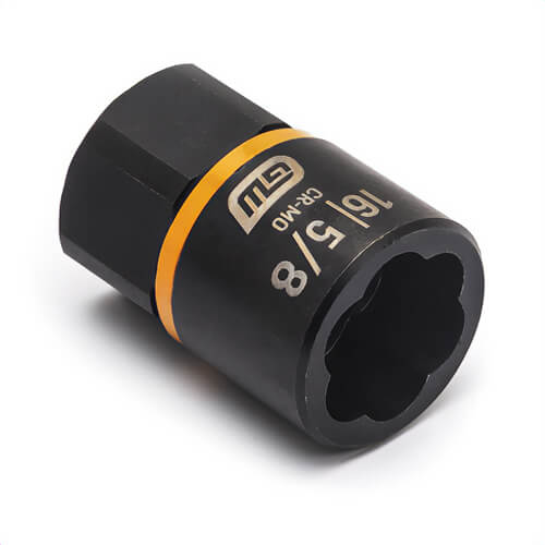 GearWrench® 84771 Bolt Biter™ Extraction Impact Rated, Imperial/Metric, Square Drive, 3/8 in Drive, Standard Socket, 5/8 in Socket