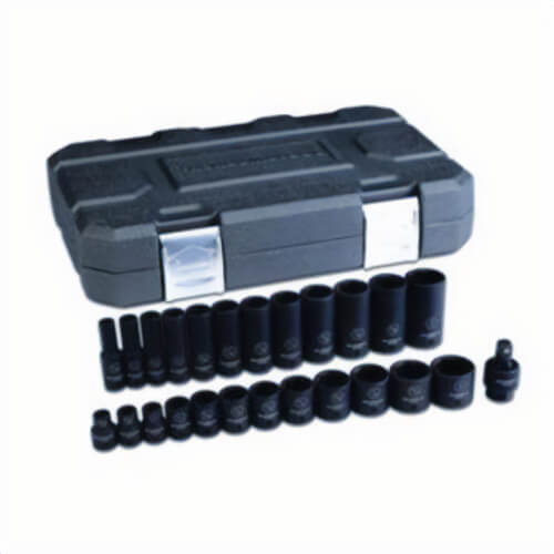GearWrench® 84919N Get It Done™ Impact Socket Set, Imperial, 25 pc, 6 Points, Included Socket Size: 5/16 to 1 in, 3/8 in Drive