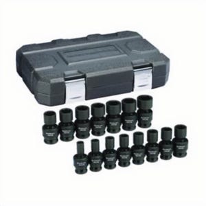 Gearwrench® 84939N Universal Impact Socket Set, 6 Points, 1/2 in Drive, 15 pc, Included Socket Size: 10 to 24 mm