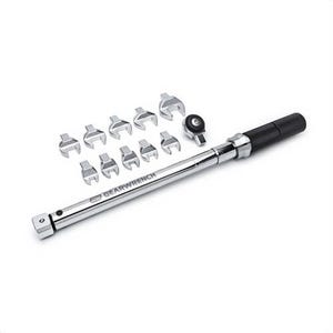 Gearwrench® 89452 Interchangeable Open End Torque Wrench Set, 12 pc, Polished Chrome