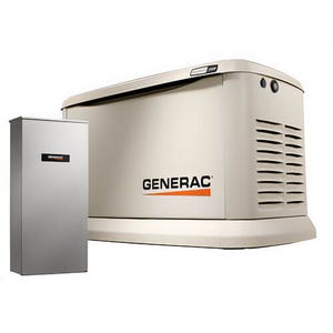 Generac® 7210 Guardian® 1-Phase Air Cooled Generator, 120/240V, 100 A, 60 Hz, 24 kW Power Rating