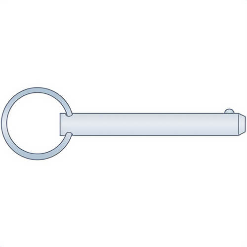 G.L.Huyett™ Heritage™ DTP-0375-4000 Imperial Detent Pin, 3/8 in dia, 4 in L Usable, Medium Carbon Steel, Zinc Clear