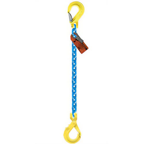 GrabiQ® Single Leg, 7/32 in, Adjustable Chain Sling, EGKN1-GBK, 20 ft Length, 3300 lb WLL