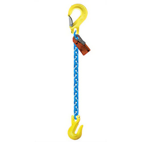 GrabiQ® Single Leg, 7/32 in, Adjustable Chain Sling, EGKN1-GG, 20 ft Length, 3300 lb WLL
