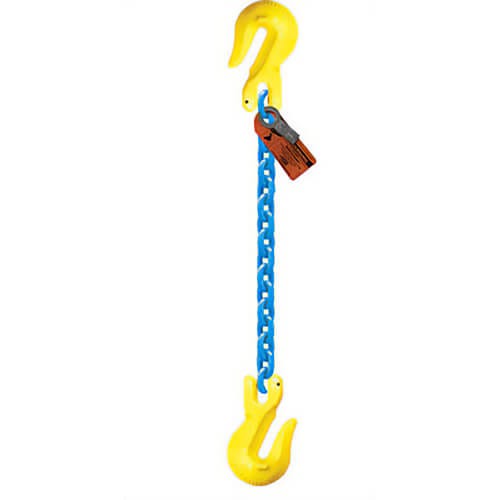 GrabiQ® Single Leg, 7/32 in, Adjustable Chain Sling, GG1-GG, 5 ft Length, 3300 lb WLL