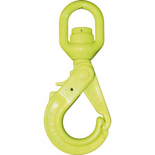 GrabiQ™ LKBK-13-10 Self-Locking Swivel Hook with Grip Latch, Z100997, 1/2 in Chain, 15000 lb WLL