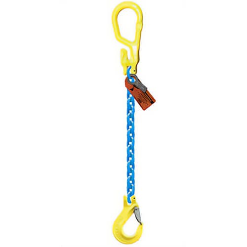 GrabiQ® Single Leg, 7/32 in, Adjustable Chain Sling, MG1-EGKN, 5 ft Length, 3300 lb WLL