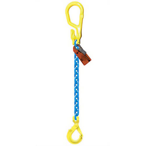GrabiQ® Single Leg, 7/32 in, Adjustable Chain Sling, MG1-GBK, 5 ft Length, 3300 lb WLL