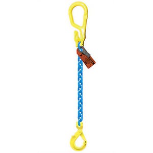 GrabiQ® Single Leg, 5/8 in, Adjustable Chain Sling, MG1-GBK, 5 ft Length, 22600 lb WLL