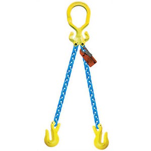 GrabiQ® Double Leg, 5/8 in, Adjustable Chain Sling, MG2-GG, 8 ft Length, 39100 lb WLL