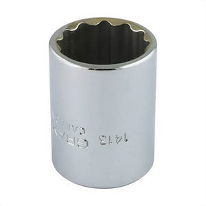 Gray Tools 1413 Standard Socket, Imperial, 1/2 in Square Drive, 13/16 in Hex Socket, 12 Points