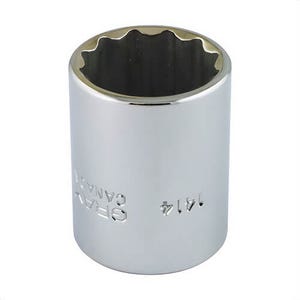 Gray Tools 1414 Standard Socket, Imperial, 1/2 in Square Drive, 7/8 in Hex Socket, 12 Points
