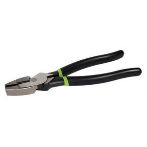 Greenlee® 0151-09D High Leverage Side Cutting Plier, Diamond Serrated/Flat Chrome Vanadium Steel Jaw, 9-3/8 in OAL