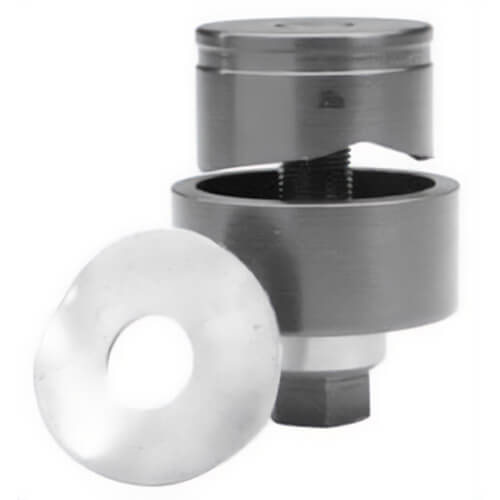 Greenlee® 24477 Knockout Punch Unit, Round Standard, 1.595 in dia Cutting, ISO 40, Applicable Materials 10 ga Mild Steel, Aluminum
