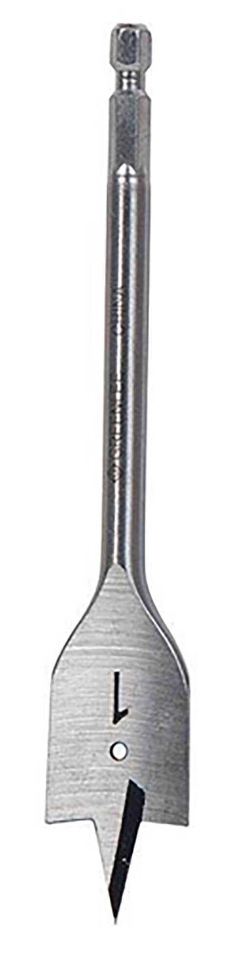 Greenlee® 33A-1 Spade Bit, Standard, Series 33A, 1 in dia, 6-1/4 in OAL, 1/4 in Shank, Hex Shank, Carbon Steel, Uncoated