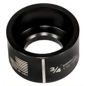 Greenlee® 35168 Replacement Die, Round, 32.5 mm, Mild Steel, 10 ga, for Use With 1.28 in Actual Hole Knockout Punch Unit