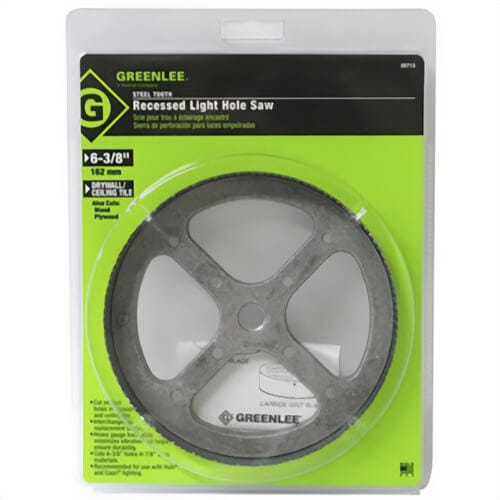 Greenlee® 35713 Hole Saw, Recessed Light, 6-3/8 in dia