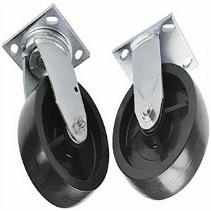 Greenlee® 503 Caster Set, 2,000 lb, 6 in Wheel dia, 2 in Wheel Width, Polyolefin Wheel, Black Wheel