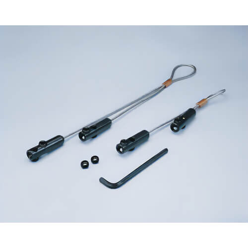 Greenlee® 624 Cable Pulling Grip, Long Set Screw Clamp, 3/8 in Cable, Flexible Eye, 6,500 lb, Galvanized Steel