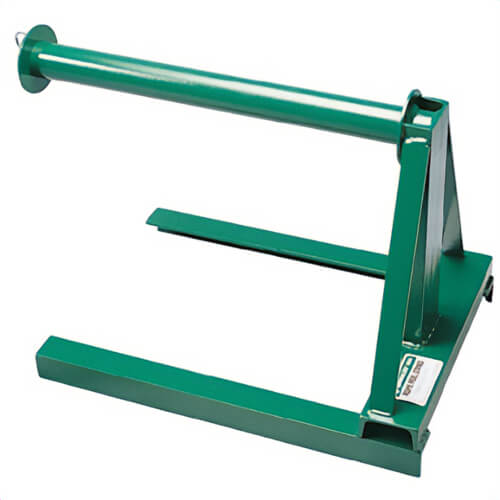 Greenlee® 644 Rope Reel Stand, for Use With 451, 452 and 455 Composite Rope, 1-1/2 in dia Spindle, 17 in dia x 16 in W, Steel