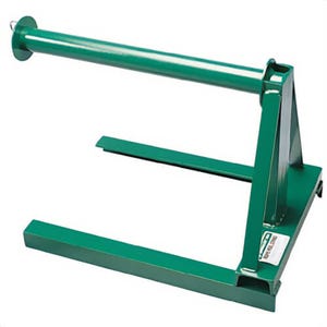 Greenlee® 644 Rope Reel Stand, for Use With 451, 452 and 455 Composite Rope, 1-1/2 in dia Spindle, 17 in dia x 16 in W, Steel