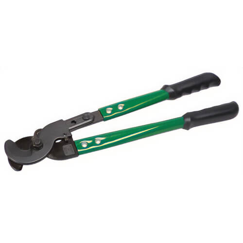 Greenlee® 718HL High Leverage Cable Cutter, 500 kcmil Aluminum, 350 to 500 kcmil Copper Cable/Wire, 18 in OAL, Shear Cut