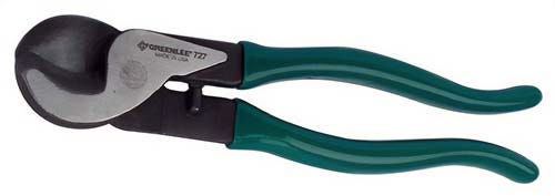 Greenlee® 727 Hand-Held Cable PVC Cutter, Steel With Rubber Grips