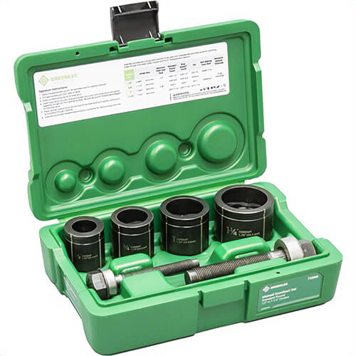 Greenlee® 735BB Round Knockout Punch Kit, 1/2 to 1-1/4 in