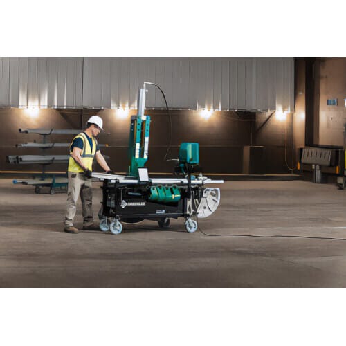 Greenlee® 881GXDE980MBTS Cam-Track® Bender for 2-1/2 in, 3 in, and 4 in with 980 Hydraulic Pump and Mobile Bending Table