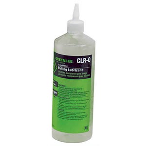 Greenlee® CLR-Q Clear Lube™ Non-Flammable Pulling Lubricant, 1 qt Squeeze Bottle, Gel, Clear, 0.98