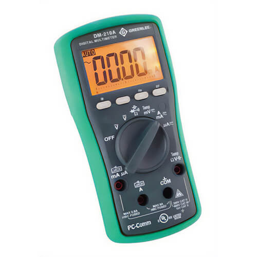 Greenlee® DM-210A 6,000-Count Digital Multimeter, 1000V, 8A