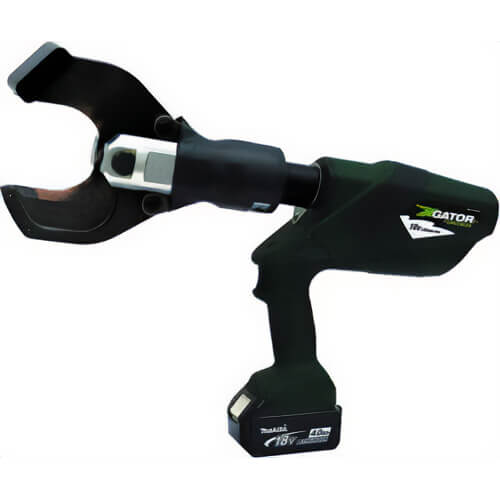 Greenlee® ESC85LX11 Gator® Scissor Style Standard Bare Tool Cable Cutter with 120 V Charger, 3-3/8 in dia Cutting, 18 VDC,