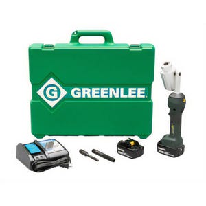 Greenlee® LS100X11A Intelli-Punch™ Punch Driver Tool, Punch Capacity 10 ga, 11 ton, Ergonomic Tapered, 4.4 L x 2.9 W x 14.5 in H