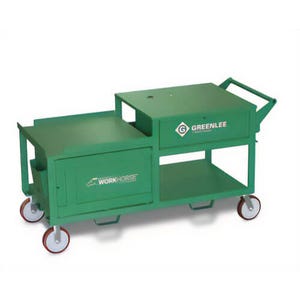 Greenlee® WK100 Workhorse™ Bending Threading Work Station, 74 in OAL, 32 in Overall Width, 38 in Overall Height, 2,000 lb